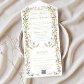 Whimsical Garden Wildblume Wedding All In One Einladung