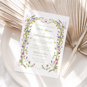 Whimsical Garden Wildblume Wedding Einladung