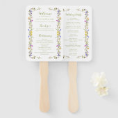 Whimsical Garden Wildblume Wedding Fächer (Vorne und Hinten)