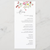 Whimsical Garden Wildblume Wedding Menus Menükarte (Vorderseite)