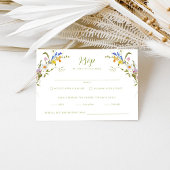 Whimsical Garden Wildblume Wedding RSVP Karte