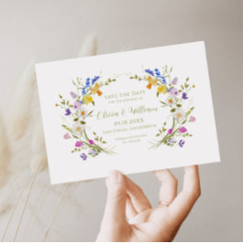 Whimsical Garden Wildblume Wedding Save The Date