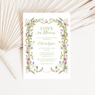 Whimsical Garden Wildflower Rahmen Brautparty Einladung