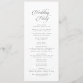 Whimsical Garden Wildflower Tea-Length Hochzeit Programm (Rückseite)