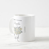 Whimsical Gardene Yellow Floral Personalisiert Kaffeetasse (Vorderseite Links)