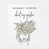 Whimsical Gardener Boho Yellow Floral Personalisie Fleecedecke (Vorderseite)