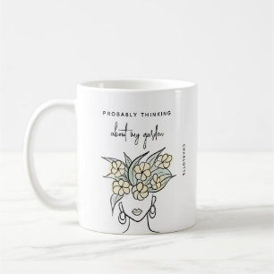 Whimsical Gardener Gelbe Blumen Personalisiert Kaffeetasse