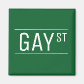 Whimsical Gay Street Sign Pride Quees LGBTIQ Party Magnet (Vorne)
