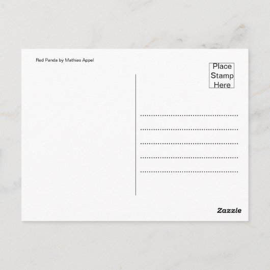 Whimsical Gaze - The Red Panda Postkarte (Rückseite)