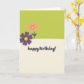 Whimsical Geburtstags-Blumenkarte Karte (Gelbe Blume)