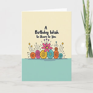 Whimsical Geburtstags-Doodle-Karte Karte