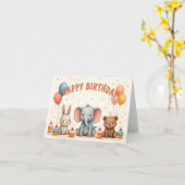 Whimsical Geburtstagsfreunde treffen sich hier Karte (Gelbe Blume)