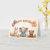 Whimsical Geburtstagsfreunde treffen sich hier Karte (Gelbe Blume)