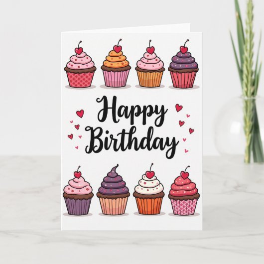 Whimsical Geburtstagsgeschenke Karte (Vorderseite)