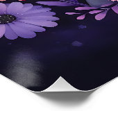 Whimsical Geist und Floral Spooky Pink Lila Poster (Ecke)