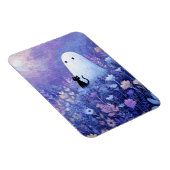 Whimsical Geist und Katze in Meadow flexibel Magnet (Rechte Seite)