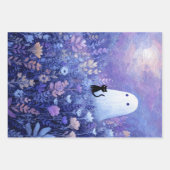 Whimsical Geist und Katze in Twilight Meadow Geschenkpapier Set (Vorderseite 3)
