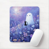 Whimsical Geist und Katze in Twilight Meadow Mousepad (Mit Mouse)