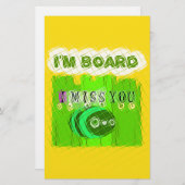 Whimsical gelangweilt, aber denken Sie an Sie Briefpapier (Vorne/Hinten)