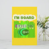 Whimsical gelangweilt, aber denken Sie an Sie Briefpapier (Stehend Vorderseite)