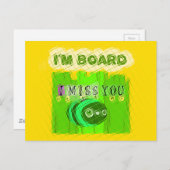 Whimsical gelangweilt, aber denken Sie an Sie Postkarte (Vorne/Hinten)