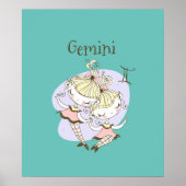 Whimsical Gemini Twin Girls Poster (Vorne)