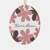 Whimsical Gemusterte Blume Door Hanger Ornament (Rechts)