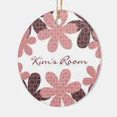 Whimsical Gemusterte Blume Door Hanger Ornament (Links)