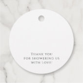 Whimsical Gender Neutral Baby Dusche Vielen Dank Geschenkanhänger (Rückseite)