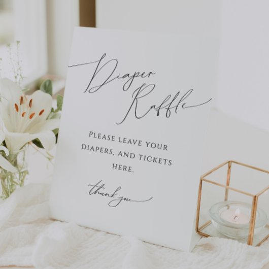 Whimsical Gender Neutral Diaper Raffle Baby Dusche Sockelschild