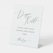 Whimsical Gender Neutral Diaper Raffle Baby Dusche Sockelschild (Vorderseite)