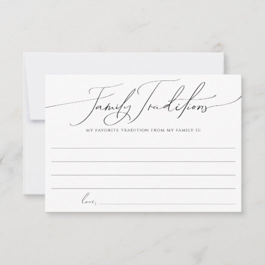 Whimsical Gender Neutral Family Traditions Card Dankeskarte (Vorderseite)