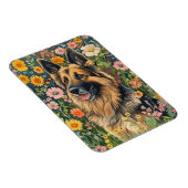 Whimsical German Shepherd in a Flower Garden Magnet (Rechte Seite)