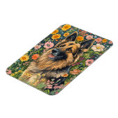 Whimsical German Shepherd in a Flower Garden Magnet (Linke Seite)