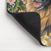 Whimsical German Shepherd in a Flower Garden Mousepad (Ecke)