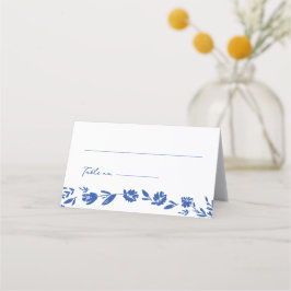 Whimsical Gezeichnet florale Hochzeit geflochtene  Platzkarte
