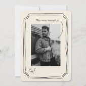 Whimsical gezeichnet Funky Cheers Beers 30. Geburt Einladung (Rückseite)