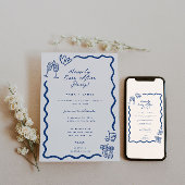 Whimsical gezeichnet für immer nach dem Party Einladung