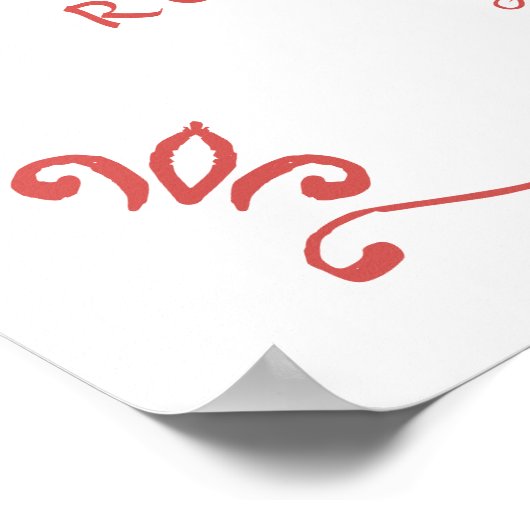 Whimsical Gezeichnet Pizza Probe Abendessen Unterk Poster (Ecke)