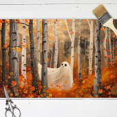Whimsical Ghost Autumn Woods Fall Decoupage Seidenpapier