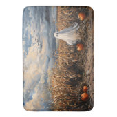 Whimsical Ghost Corn Field Pumpkins Badematte (Vorderseite Vertikal)