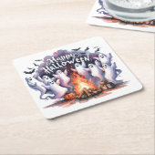 Whimsical Ghost Halloween Paper Untersetzer (angewinkelt)