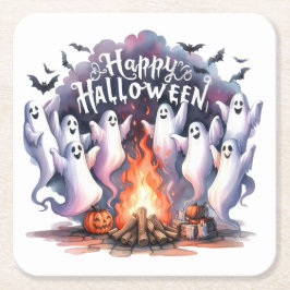 Whimsical Ghost Halloween Paper Untersetzer