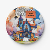 Whimsical Ghost Party Kids Halloween Pappteller (Vorderseite)