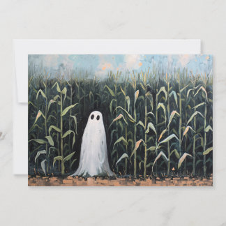 Whimsical Ghost Personalisiert Name Halloween Mitteilungskarte