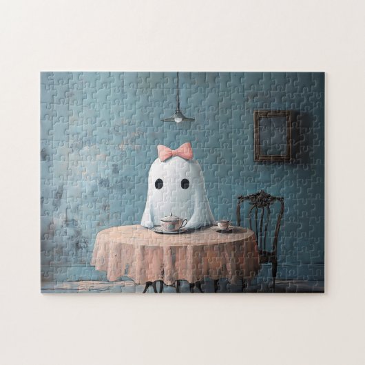 Whimsical Ghost Tee Party Puzzle (Horizontal)