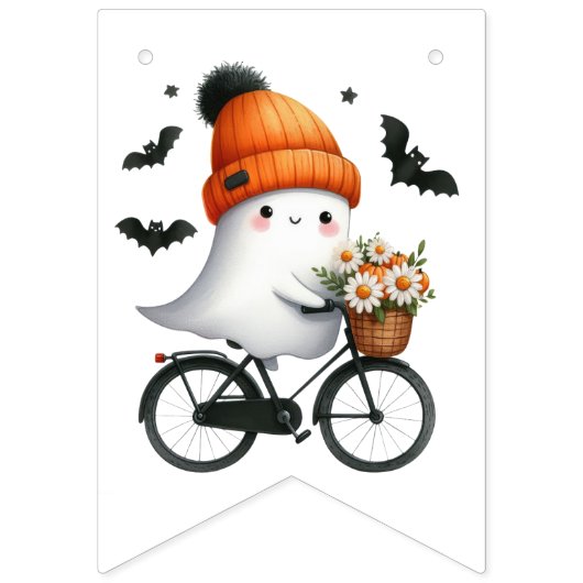 Whimsical Ghosts - BOO - Wimpelkette (Erste Fahne)