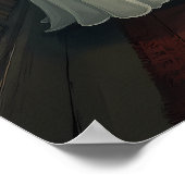 Whimsical Ghosts in a Cosy Reading Haven - Bibliot Poster (Ecke)