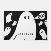 Whimsical Ghosts Individuelle Name Fußmatte (Vorderseite)