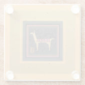 Whimsical Giftable Llama Glasuntersetzer (Rückseite)
